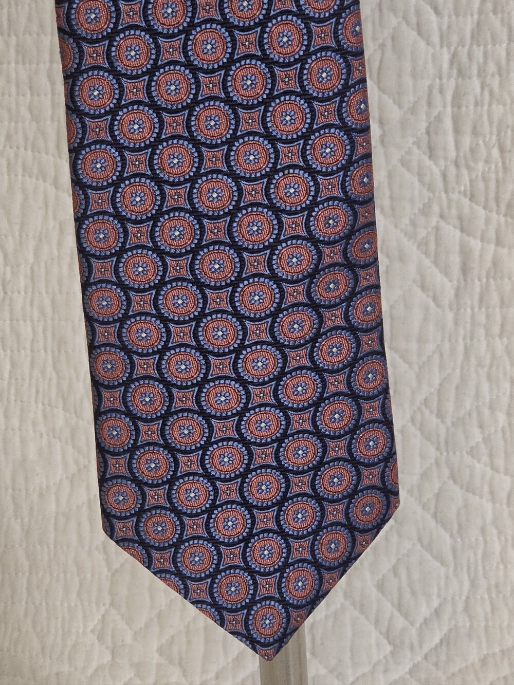 Mens Brooks Brothers Tie Geometric Medallion